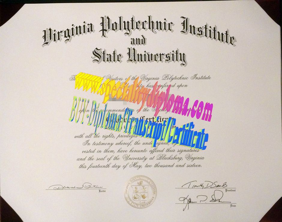 Make fake Virginia Polytechnic Institute Diploma