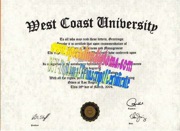 Make fake WEST COAST UNIVERSITY Diploma