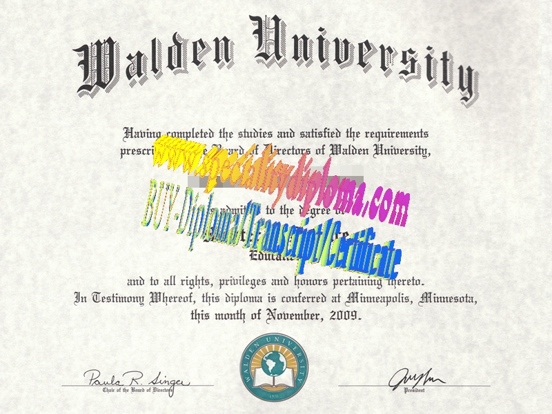 Make fake Walden University Diploma