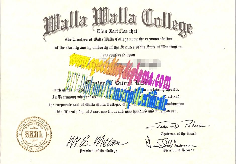 Make fake Walla Walla College Diploma