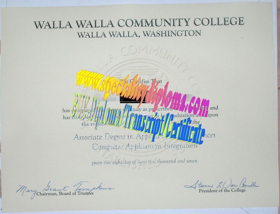 Make fake Walla Walla Community College Diploma