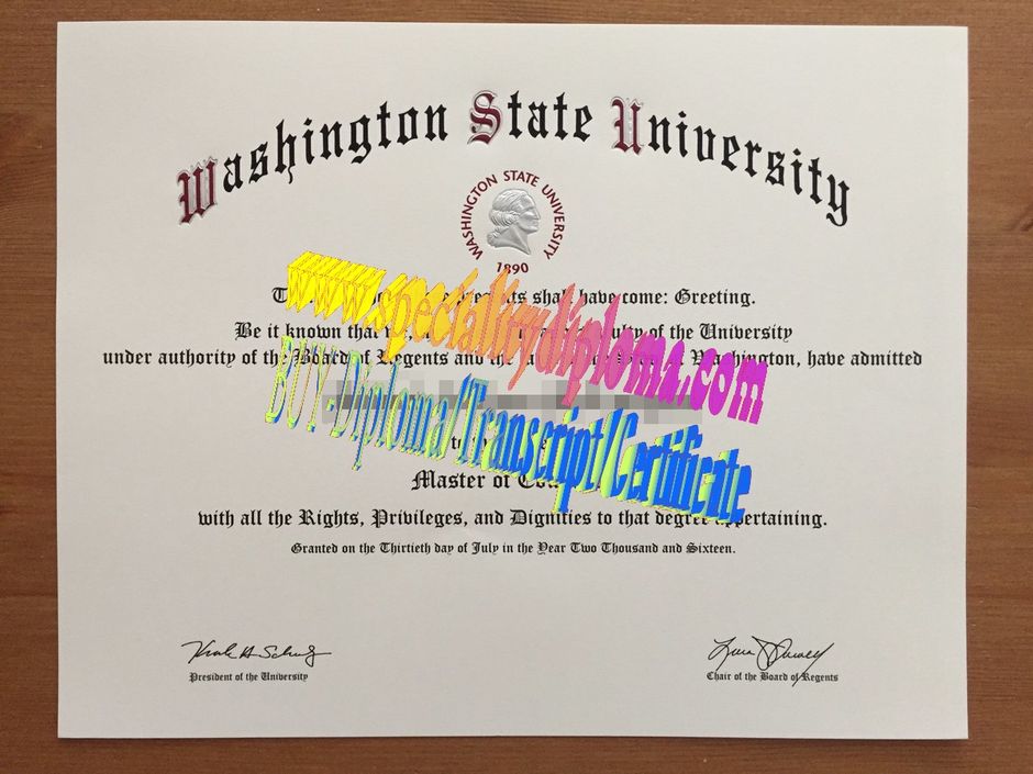 Make fake Washington State University Diploma