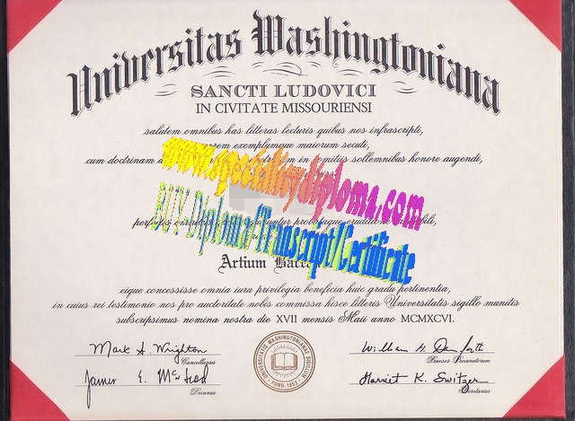 Make fake Washington University in St Louis Diploma