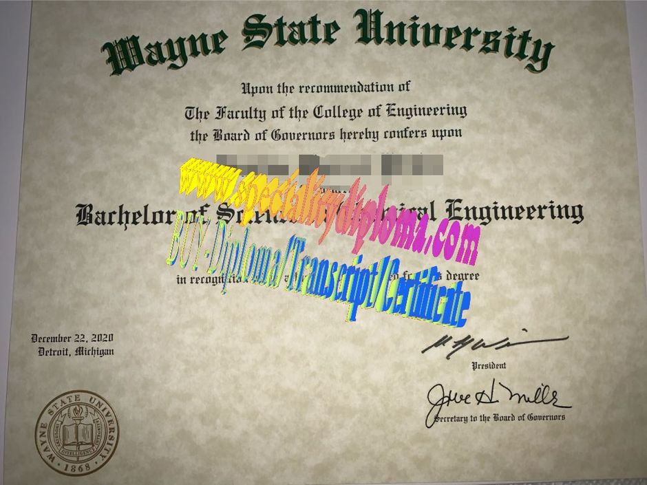 Make fake Wayne State University Diploma