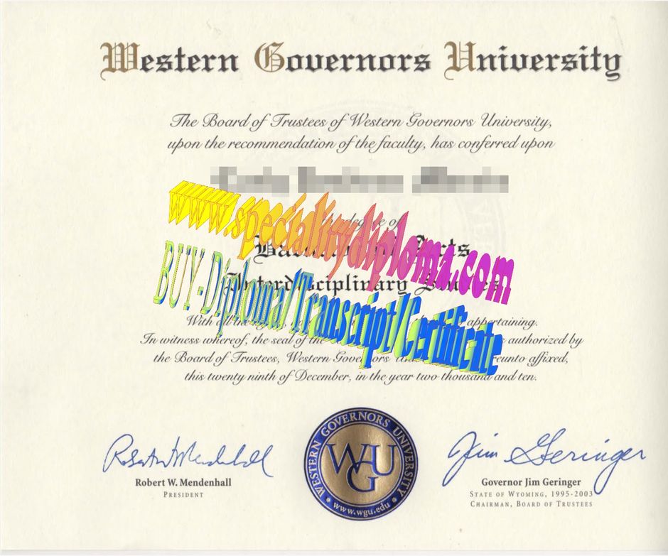 Make fake Western Governors University Diploma