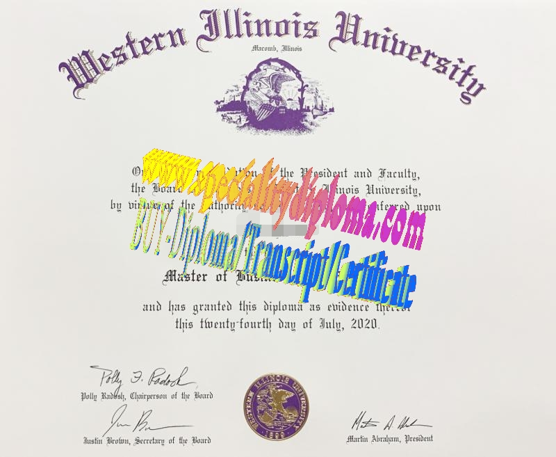 Make fake Western Illinois University Diploma