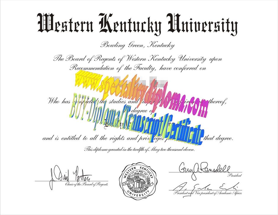 Make fake Western Kentucky University Diploma