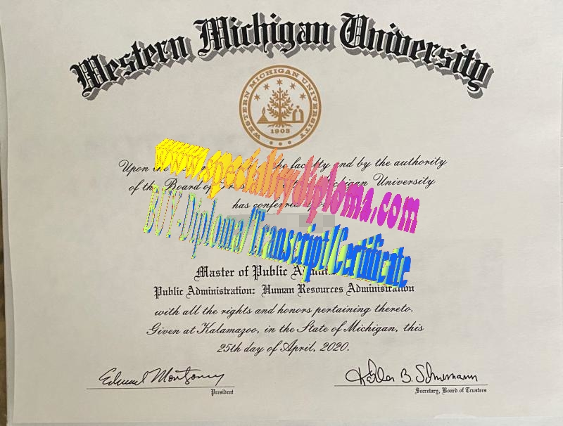 Make fake Western Michigan University Diploma