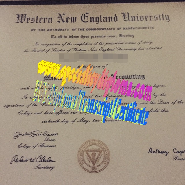 Make fake Western New England University Diploma