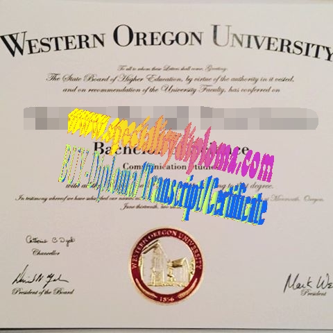 Make fake Western Oregon University Diploma