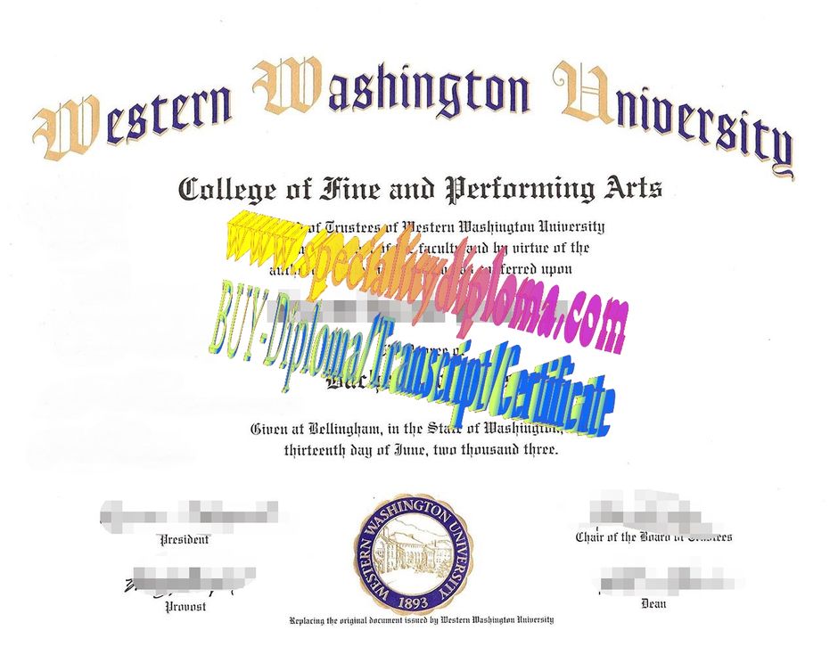 Make fake Western Washington University Diploma