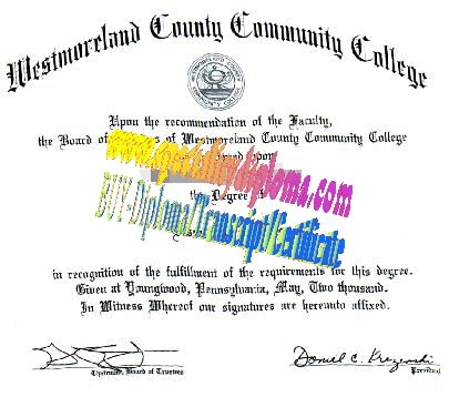 Make fake Westmoreland County Community College Diploma