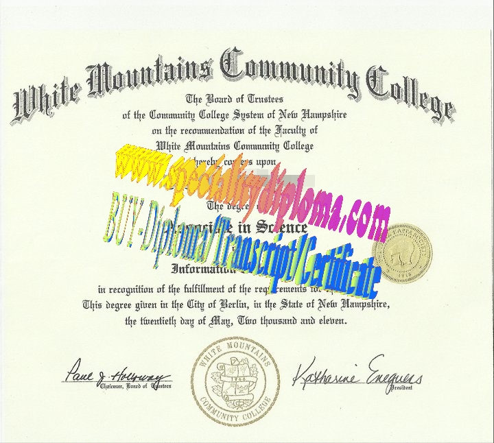 Make fake White Mountains Community College Diploma