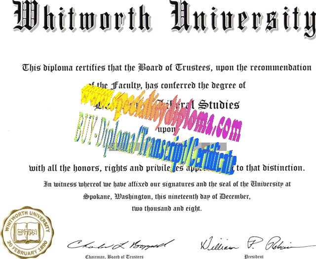 Make fake Whitworth University Diploma