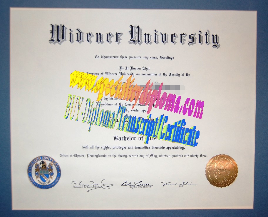 Make fake Widener University Diploma