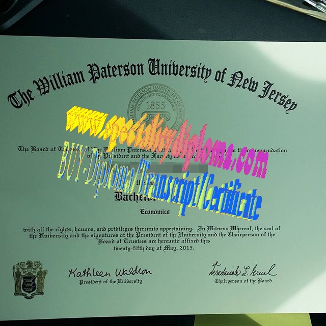 Make fake William Paterson University of New Jersey Diploma