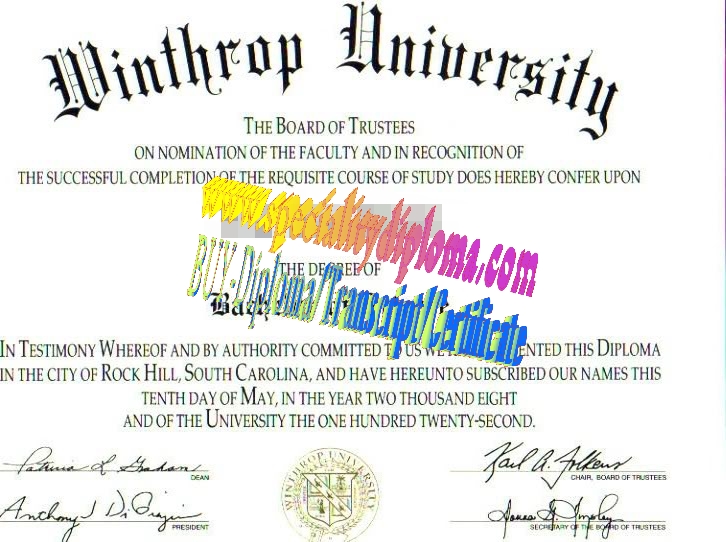 Make fake Winthrop University Diploma