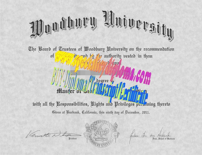 Make fake Woodbury University Diploma