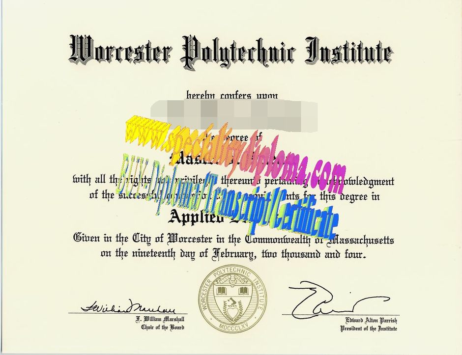 Make fake Worcester Polytechnic Institute Diploma