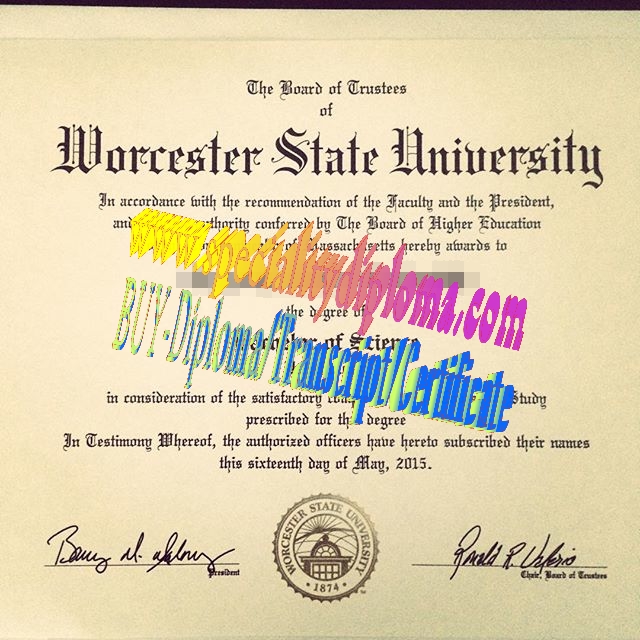 Make fake Worcester State University Diploma