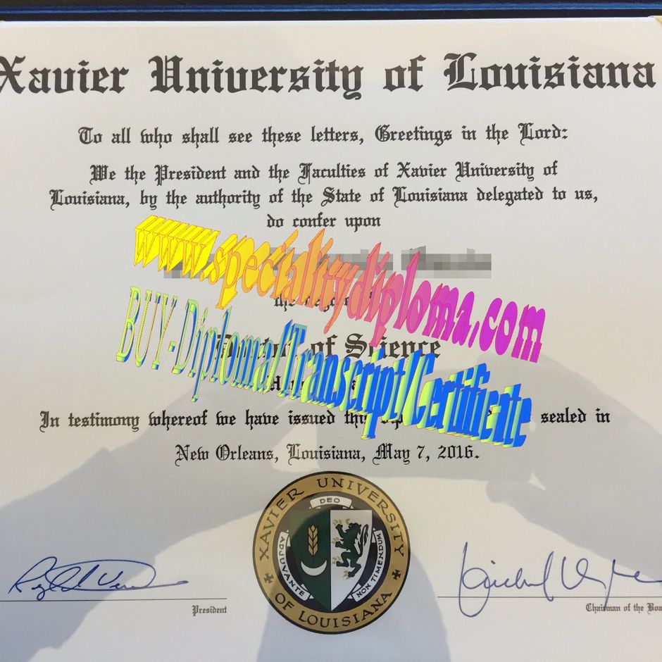 Make fake Xavier University of Louisiana Diploma