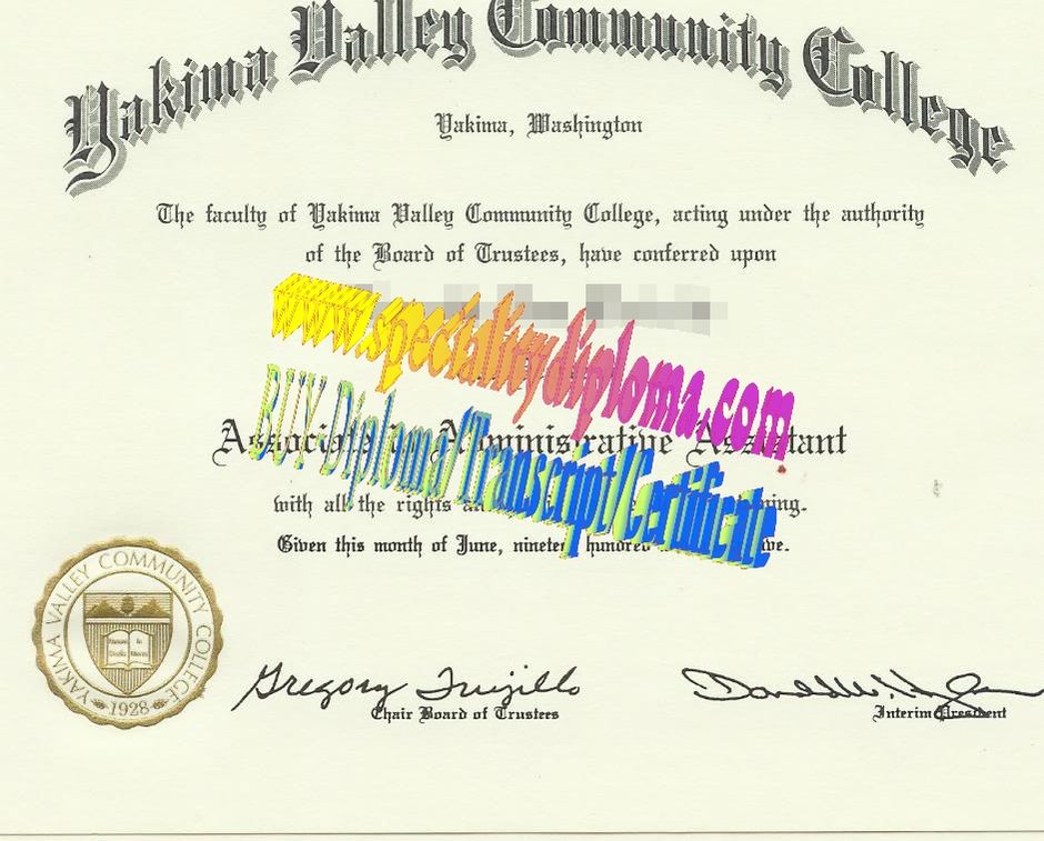 Make fake Yakima Valley Community College Diploma