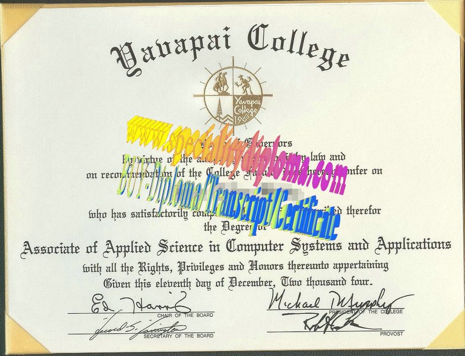 Make fake Yavapai College Diploma