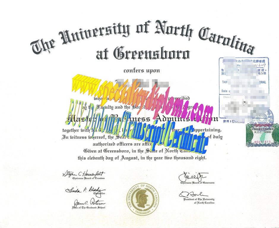 Make fake the University of North Carolina at greensboro Diploma