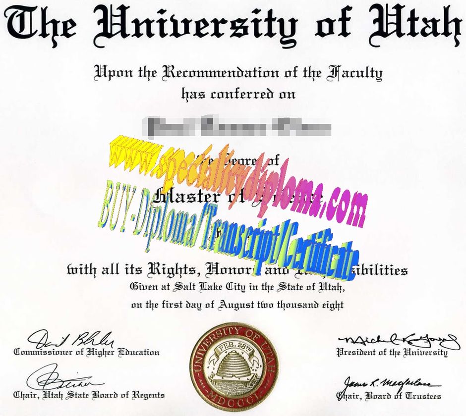 Make fake the University of utah Diploma