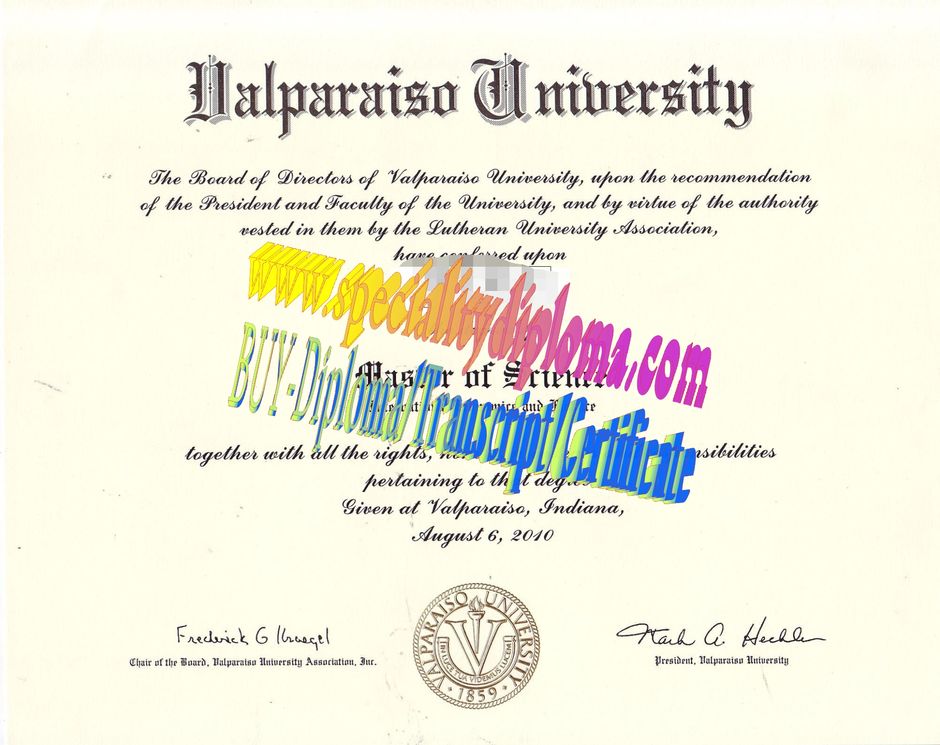 Make fake valparaiso University Diploma