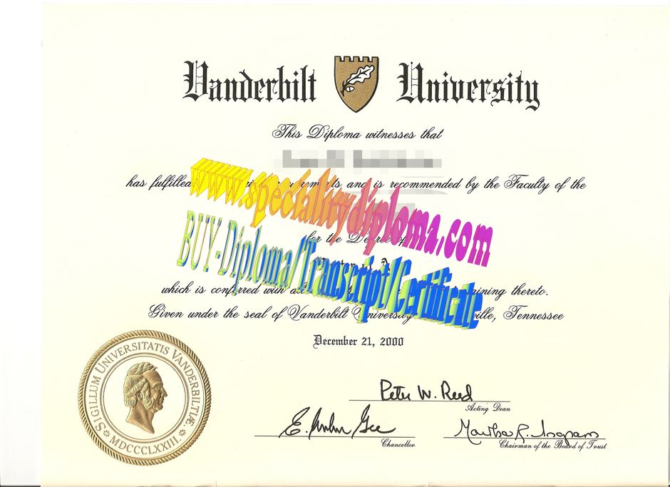 Make fake vanderbilt University Diploma