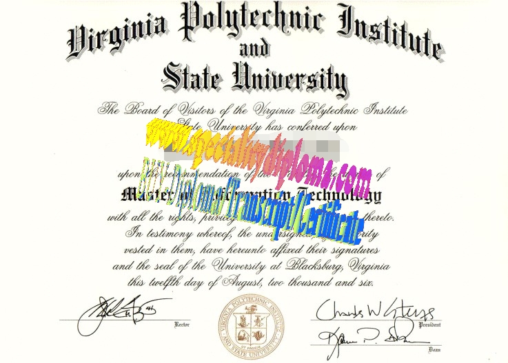 Make fake virginia polytechnic Institute and state University Diploma