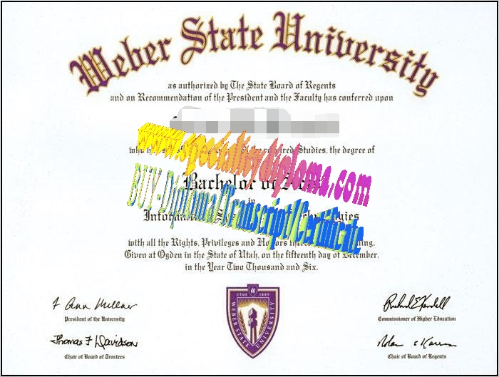 Make fake weber state University Diploma