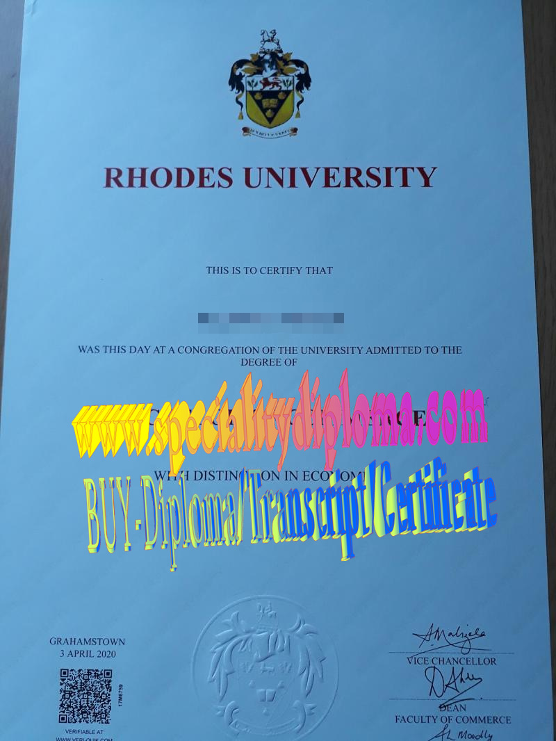 where to order fake Rhodes University Diploma