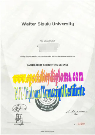 where to order fake Walter Sisulu University Diploma